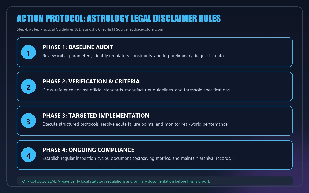 Step-by-step implementation protocol for astrology legal disclaimer rules