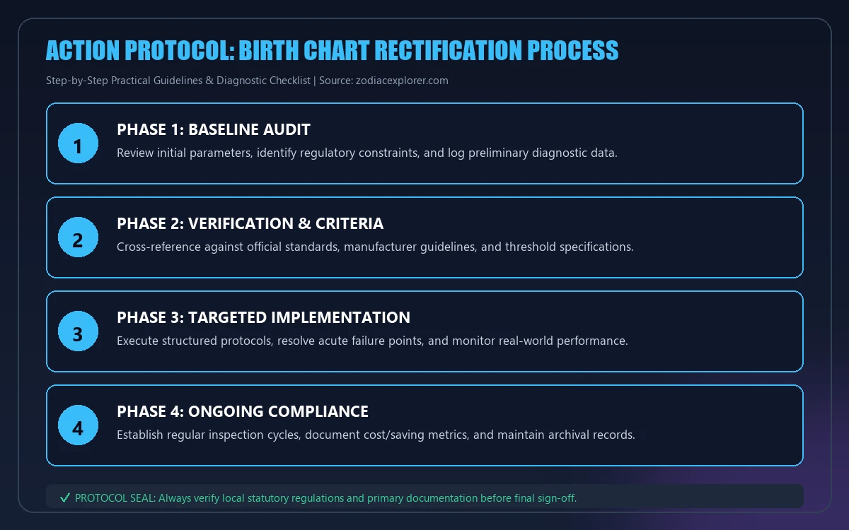 Step-by-step implementation protocol for birth chart rectification process