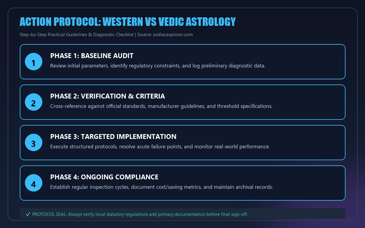 Step-by-step implementation protocol for western vs vedic astrology