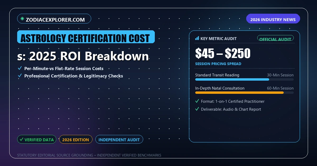s: 2025 ROI Breakdown - Analytical Guide and Verified Benchmarks (astrology certification cost)